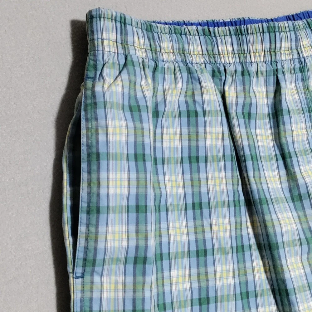Polo Sport Ralph Lauren Plaid Swim Trunks Men's Size XL Blue‎ Green